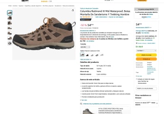 Botas Columbia Redmond III Mid Waterproof Montaña de senderismo y Trekking por 54,99€