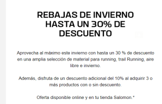 Descuentos de -30% y -10% extra si compramos 3 o más productos
