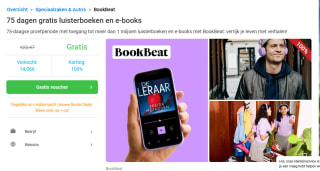 75 dagen gratis luisterboeken en e-books met BookBeat via Social Deal