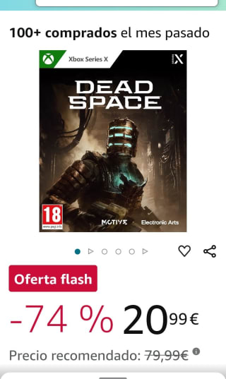 Dead Space Xbox Series X por 20,99€.