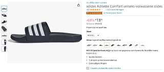 Adidas Adilette Comfort slippers voor €13,95