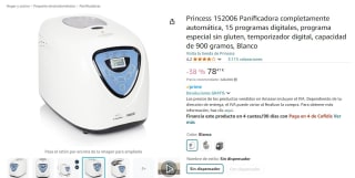 Princess 152006 Panificadora completamente automática por 78,47€