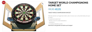 Target Darts - Dartkabinet - met dartbord en dartpijlen voor €49,95