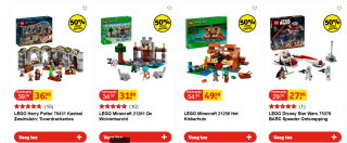 50% extra kassa korting op diverse Lego sets bij Kruidvat