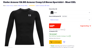 Under Armour heren sportshirt voor €12,56 bij Bol.com