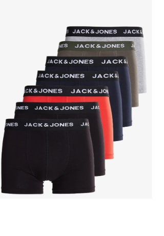 Pack 7 Boxers Jack & Jones Basic Black por 22€