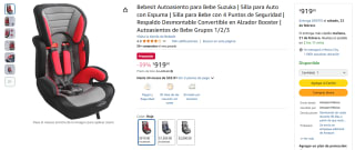 Silla de Coche para Bebe Bebesit Autoasiento Suzuka $919 | Amazon