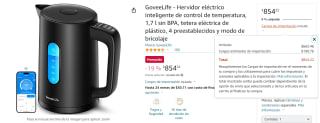 Hervidor Eléctrico Inteligente GoveeLife por $663 en Amazon