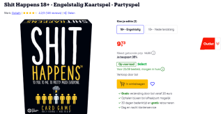 Shit Happens 18+ Partyspel (EN) voor €9,73 bij Bol