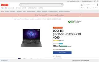 Lenovo LOQ 15i i5 por 899,01€