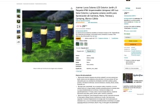 8 Paquete IP65 Impermeable Lámpara LED Luz Solar Exterior por 25,49€