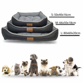 Petking®Cama para mascotas Transpirable con Cojín Rellena de Fibra Hueca desde6,99€