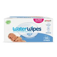 Waterwipes snoetendoekjes & babydoekjes 9 x 60 stuks 2 dozen voor €35,95 bij Kruidvat