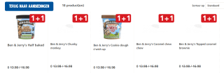 Alle Ben & Jerry pints 1+1 gratis bij Jan Linders