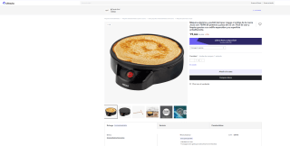 Crepera Jocca 700W por solo 10,10€