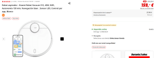 Xiaomi Robot Vacuum S12 Robot Aspirador y fregasuelos por 139,67€ (newsletter por 129,67€)