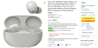 Sony Auriculares inalámbricos con Noise Cancelling WF-1000XM5 por 179,99€