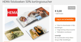 HEMA fotoboeken 50% kortingsvoucher voor 500 ING rentepunten