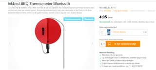 Inkbird BG-BT1X Grillthermometer met Bluetooth voor €4,95 bij Robbshop
