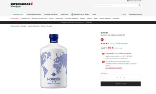 2 Unidades Ginebra NORDES de Galicia botella 1 Litro por solo 43,20€