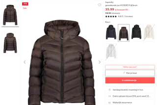 Superdry bruine gewatteerde damesjas voor €35,99