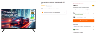 Televisor Manta 32LHA123E 32" LED HD Android TV por 149.99€