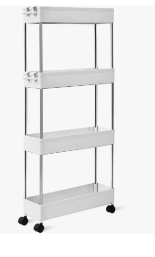 Carro Multiuso Auxiliar con Ruedas Almacenamiento Cocina Baño Estrecho por 8.36€