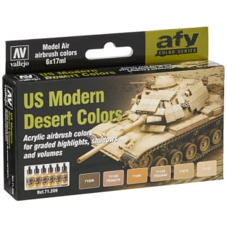 Set de Colores Modernos del Desierto de EE. UU para Modelismo con Efectos de Luz y Sombra por 8.99€