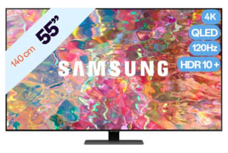 Samsung 55" 4K QLED Smart TV QE55Q80BATXXN voor €729,95 bij iBOOD