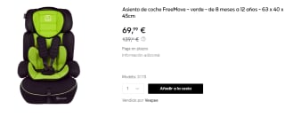 babyGO Silla de coche Freemove Isize por 69.999€