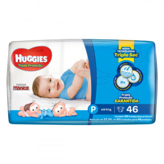 Fralda Infantil da Huggies com 46 Uni - R$ 47,49