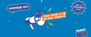 Busticket voor de terugreis voor maar €1 via Ervaarhetov