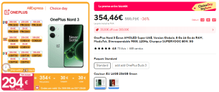 Smartphone 6.74" OnePlus Nord 3 à 354,46€