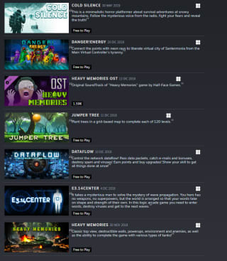 Gratis 6 videojuegos en Steam