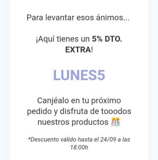 5% de descuento en Pompadour