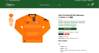 2022-23 Sevilla GK Shirt (Womens) por 10,99€