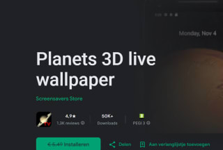 Planets 3D live wallpaper voor Android gratis