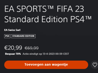 EA SPORTS™ FIFA 23 Standard Edition PS4™ voor €20,99 in de Playstation Store