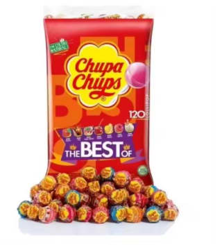 Chupa Chups Bolsa 120U Sabores Frutales, Cola, Fresa-Nata y Vainilla por 14,84€
