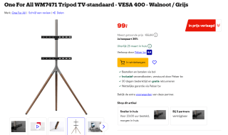 One for All tv steun WM7471 voor €99 bij Bol