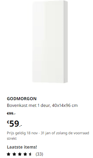 Tot 45% korting in de sale bij Ikea