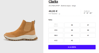 Botines Bajos de Piel para Mujer Clarks ATL Trek Up WP por 46€