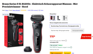 Braun Series 5 51-R1200s - Elektrisch Scheerapparaat voor €77,89 bij Bol