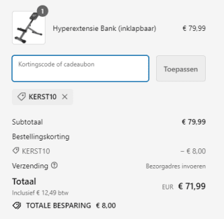 10% korting op het hele assortiment van Gorilla Sports