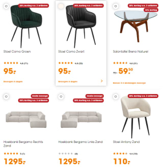 20% korting op veel meubelen bij Kwantum