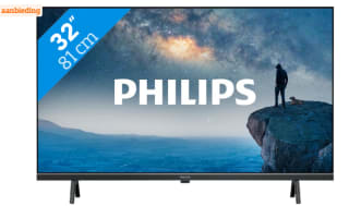 PHILIPS 75PUS9000 4k QLED Ambilight TV 75 inch XXL + gratis Philips TV 32PFS6109 voor €1.069 bij Coolblue