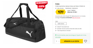 Bolsa de Deporte PUMA teamGOAL por 17.99€