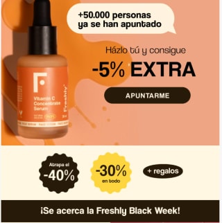 Hasta 40% + 5% Extra en tu compra en Freshly Cosmetic