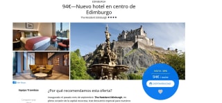 Hotel 4* Edimburgo desde 94€ para dos personas.