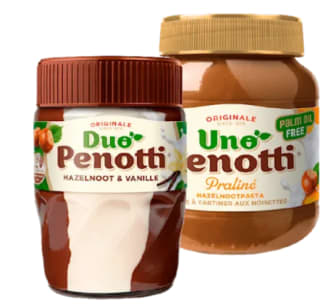 Duo Penotti of Uno Penotti Hazelnootpasta voor €2 bij de Plus